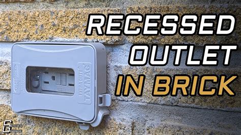 how to recess a junction box into brick|brick house outlet box.